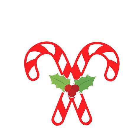 Crossed Candy Canes Holly Leaf Svg Download Christmas Candy Svg