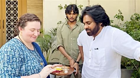 Pawan Kalyan With His Wife Anna Lezhneva And Son Akira Nandan