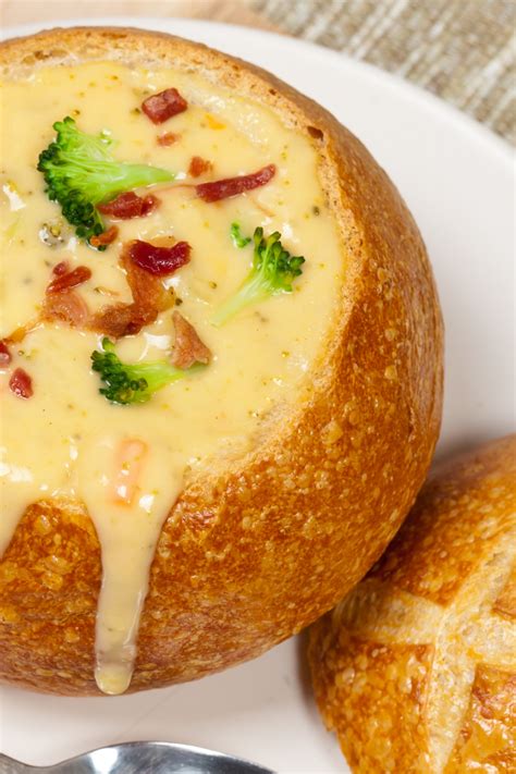 One Pot Soup Recipe Bacon Broccoli Cheddar Bread Bowl 12 Tomatoes