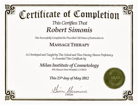 Certificate Of Completion Images Elegant Lavender Skye Massage Therapy