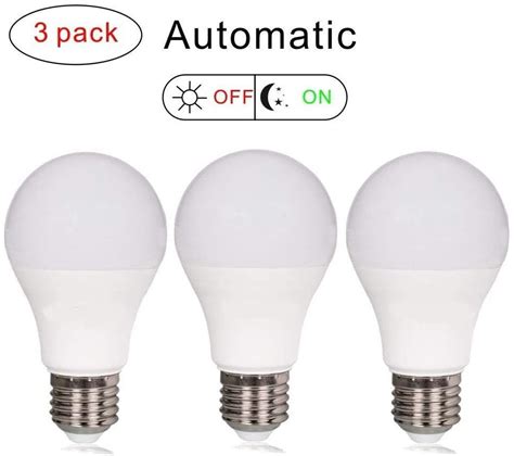 BAOMING Dusk To Dawn Sensor LED Light Bulbs 7W 630 Lumen Warm White