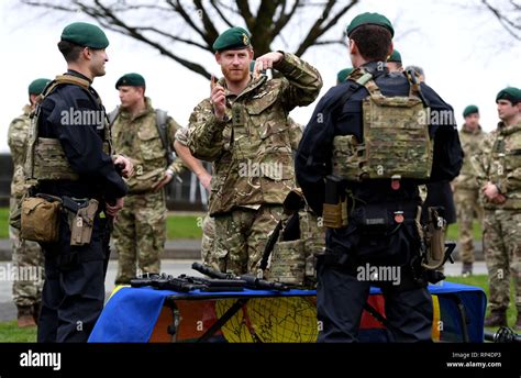 The Duke Of Sussex During A Visit To 42 Commando Royal Marines At Their