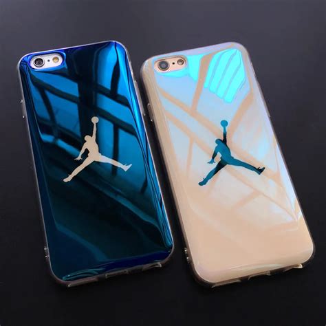 Jamular Cool Jordan Basketball Cases For Apple Iphone 6 6s 7 8 Plus Phone Cover Blue Light