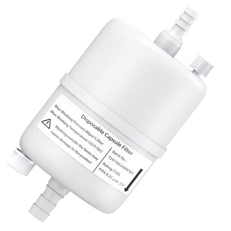 PTFE Capsule Filters with Hose Barb for 1/4" to 3/8" Tube,Hydrophobic ...