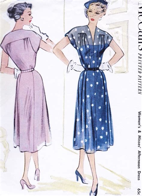 1950s LOVELY Dress Pattern McCALLS 8578 Daytime Or Afternoon Dinner