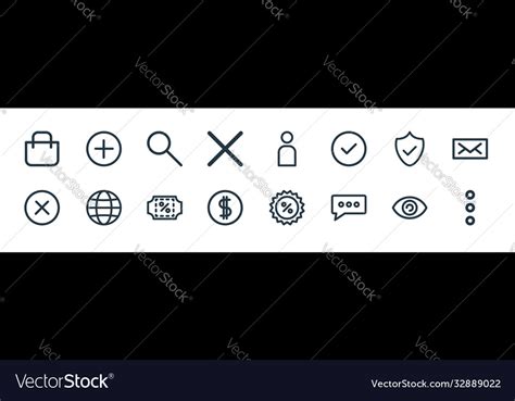 Ecommerce Starter Pack Line Icons Linear Set Vector Image