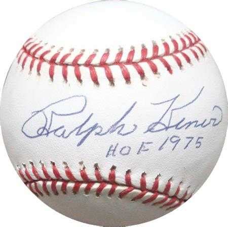 Ralph Kiner Autographed Baseball Inscribed Hof