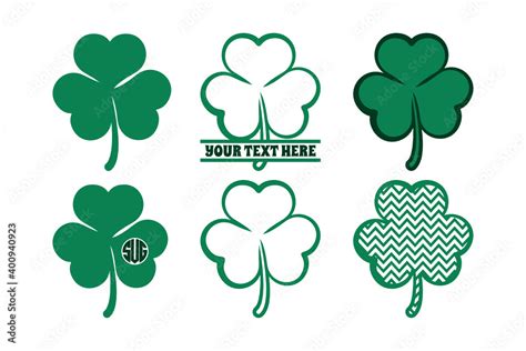 Vetor De Shamrock Svg Cut File Saint Patricks Day Svg Clover Leaf