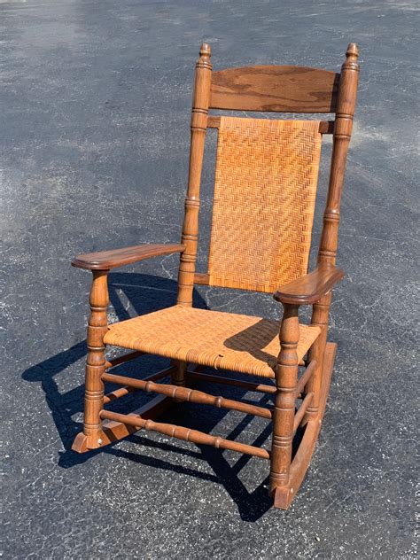 Sold Price Brumby Caned Porch Rocking Chair Invalid Date Edt