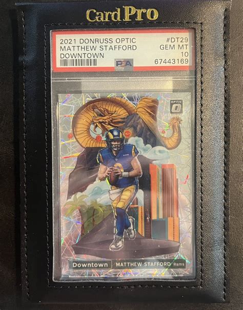 PSA 10 Matthew Stafford Downtown CASE HIT 2021 Donruss Optic SSP W