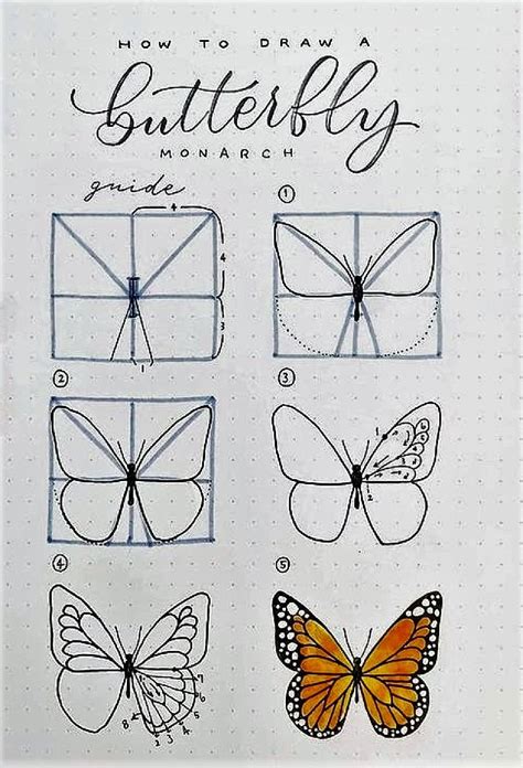 How To Draw A Monarch Butterfly Step By Step Drawing Photos