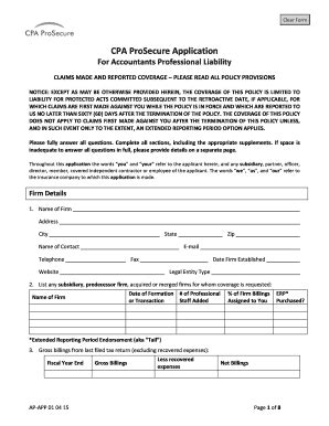 Fillable Online Claims Made And Reported Coverage Fax Email Print