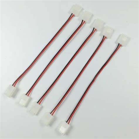 100pcs Lot 8mm 2 Pin Led Strip Connector For 3528 Led Extension Cable Wire Accessories Both End