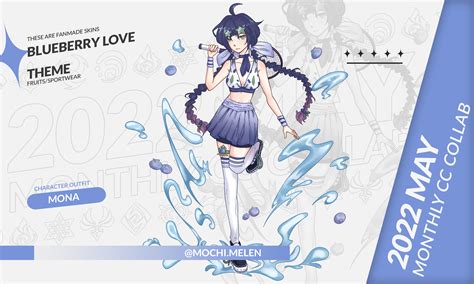 Mona Summer Skin Design 🫐 Genshin Impact | HoYoLAB