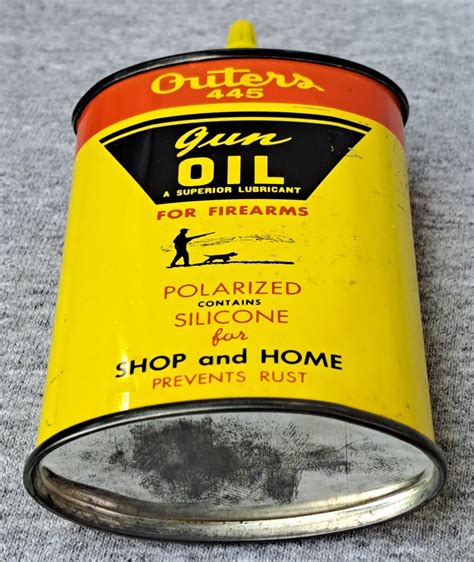 Vintage Outers 445 Gun Oil Lubricant Handy Oiler 3oz Tin Oil Can ~ Empty Ebay