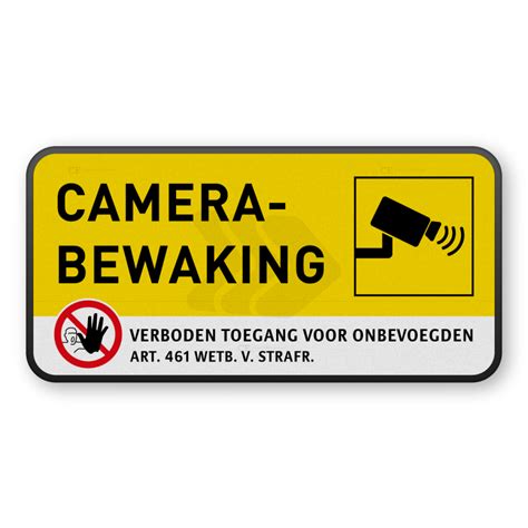 Reflecterend Camerabewaking Bord Verboden Toegang Kopen