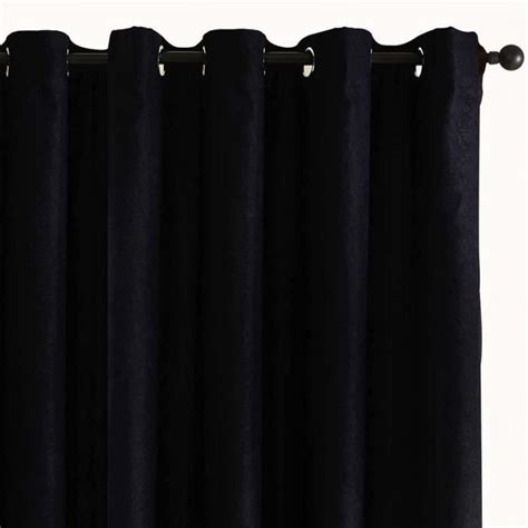 Rideau Occultant Black W100 X H130cm Pull Pleated Tape Rideaux