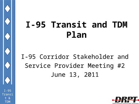 Ppt I Transit Tdm Plan I Transit And Tdm Plan I Corridor