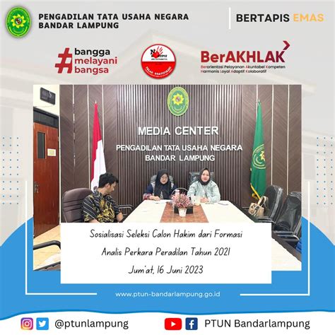 Sosialisasi Seleksi Calon Hakim Dari Formasi App Tahun