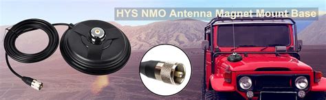 Hys Nmo Antenna Magnet Mount Inch Rubber Boot Aerial Magnetic Base