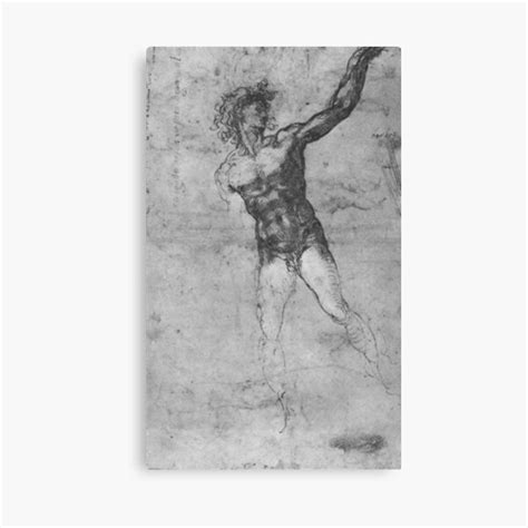 Michelangelo Sketch Of A Nude Man Study For The Battle Of Cascina