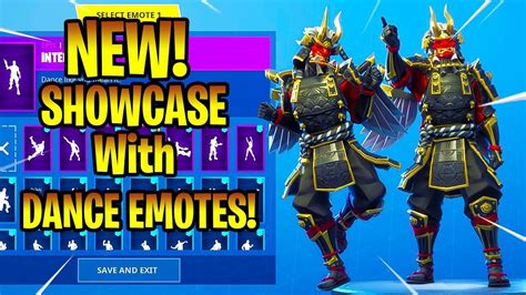 New Shogun Skin Showcase With Dance Emotes Fortnite Battle Royale Youtube