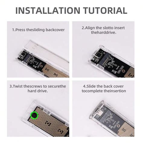 Carcasa De Ssd Nvme Pcie M De Gbps Usb Tipo C Compatible Con