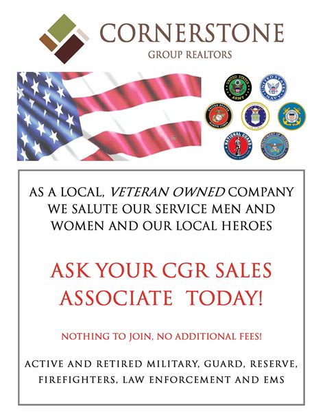 Militaryfirst Responder Program Cornerstone Group Realtors