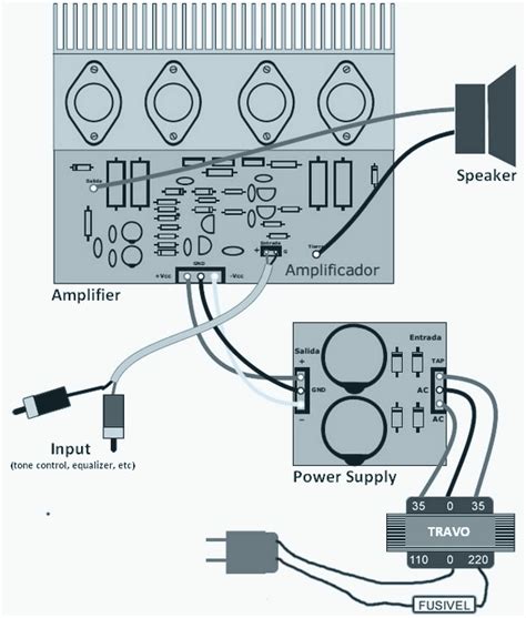 W Power Amplifier Power Supply Schematic Design