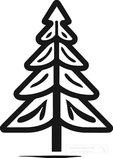 Icons Black Outline Icon Christmas Tree