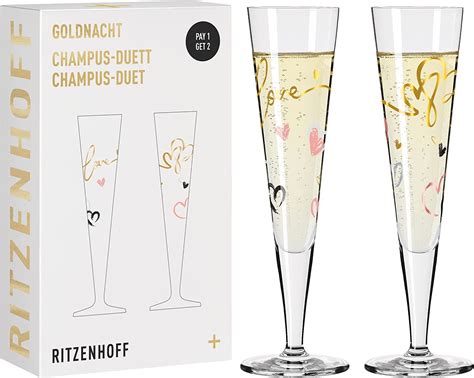 RITZENHOFF 6031004 Champagnerglas 200 Ml Serie Goldnacht Duett 2023