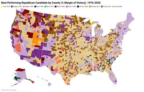 Thumbs Pro Mapsontheweb Best Performing Republican Candidate By