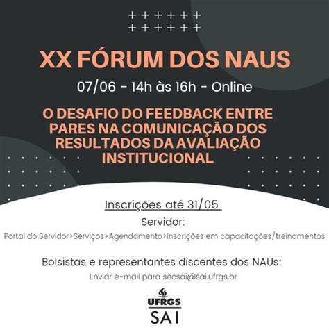 Inscrições abertas para o Fórum dos Núcleos de Avaliação das Unidades