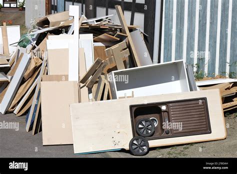 Bulk Garbage For Collection At Roadside Stock Photo Alamy