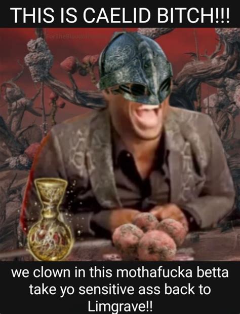 THIS IS CAELID BITCH We Clown In This Mothafucka Betta Take Yo Sensitive Ass Back To Limgrave