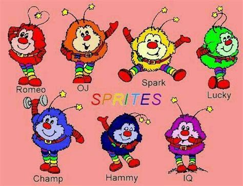 Rainbow Brite Sprites | 80s cartoons, Vintage toys 80s, Childhood