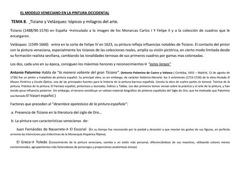 El Modelo Veneciano En La Pintura Occidental Tema El Modelo