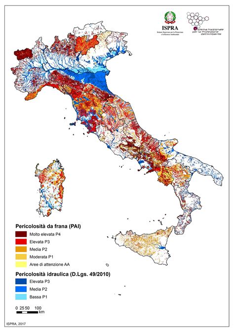 Mappa Del Rischio Idrogeologico In Italia R Italy