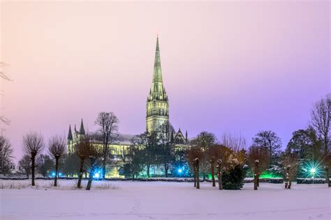 Salisbury Cathedral In The Snow Salisbury Cathedral From T Flickr