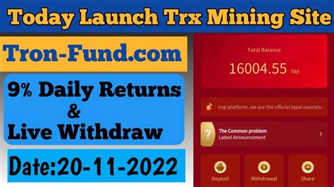 Best Tron Trx Cloud Mining Website Trx New Site Today Trx Mining