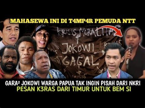 Teriak Jokowi Gagal Anc4m Hilangkan KPK Rakyat Papua Dan NTT T4mpar