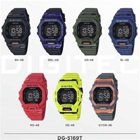 Jual Jam Tangan Digital Pria Digitec Dg 5169 Original Biru Di Seller