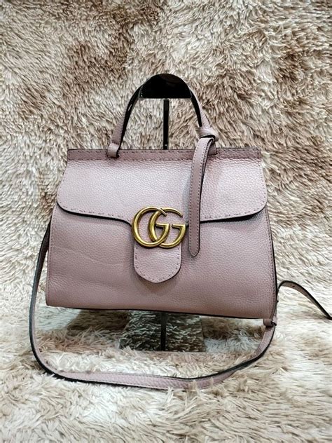 Marmont Top Handle Nude Two Way Bag Luxury Bags Wallets On Carousell