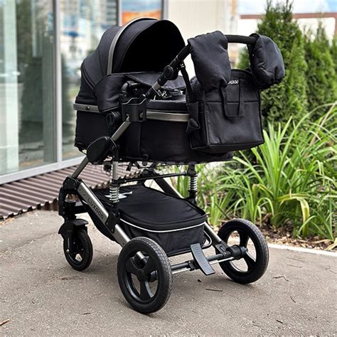 КОЛЯСКА - ТРАНСФОРМЕР LUXMOM 555 (Черный лен) 3в1