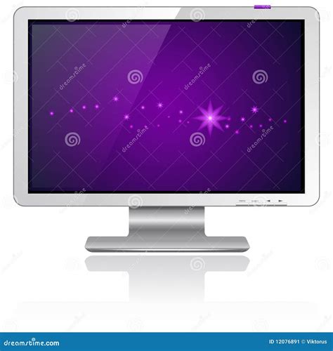 LCD Monitor Purple Stock Image - Image: 12076891