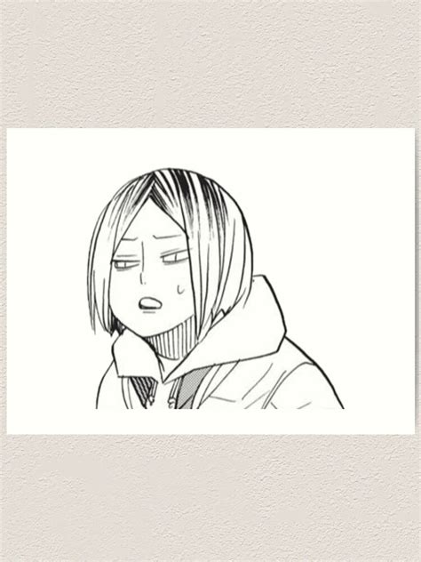 Kenma Haikyuu Manga Cap Art Print For Sale By Joojlia Redbubble