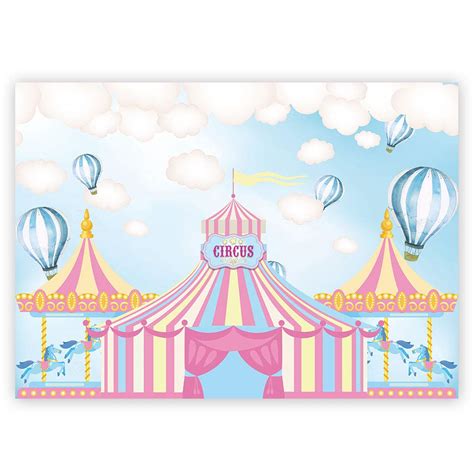 Funnytree X Ft Pink Circus Tents Theme Party Backdrop Carnival