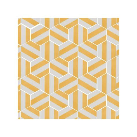 Hexagon Lily Hex Stripe Summer Yellow Wall & Floor Tile | British ...