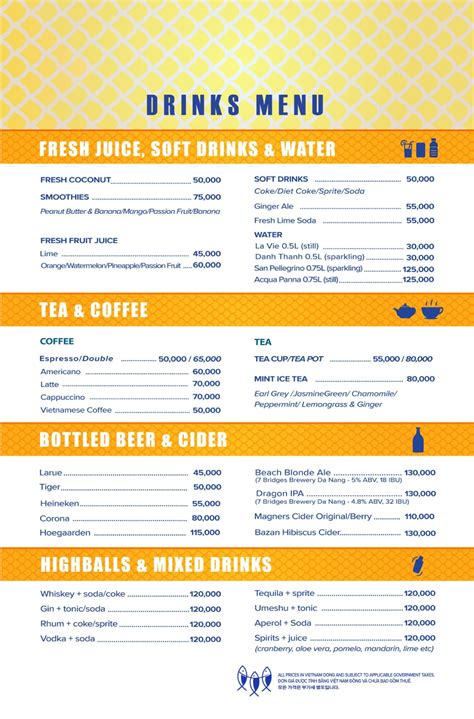 Non-alcoholic Beverages at Fatfish Restaurant & Lounge Bar - Da Nang