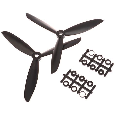 2Pcs Props 5045 6045 6x4 5 Black 3 Blade Propeller Props CW CCW For